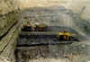 A mine pit is typically a dynamic and busy place
