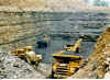 A mine pit is typically a dynamic and busy place