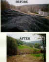 A reclamation project along a rails to trails site