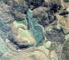 An aerial photograph of a refuse pile