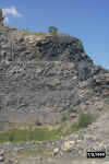 Folds produce complex geology exposed in limestone quarry highwall near Nazareth, Northampton County.