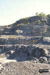 Recumbent folds and overturned strata exposed in a limestone/dolomite quarry in Whitehall, Lehigh County.