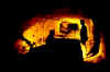 A picture from underground in a Room and Pillar operation