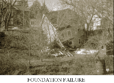 Picture of structural damage due to foundation failure