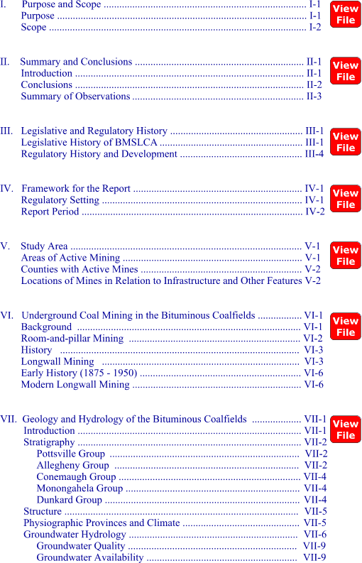 HTML Table of Contents - Page 1