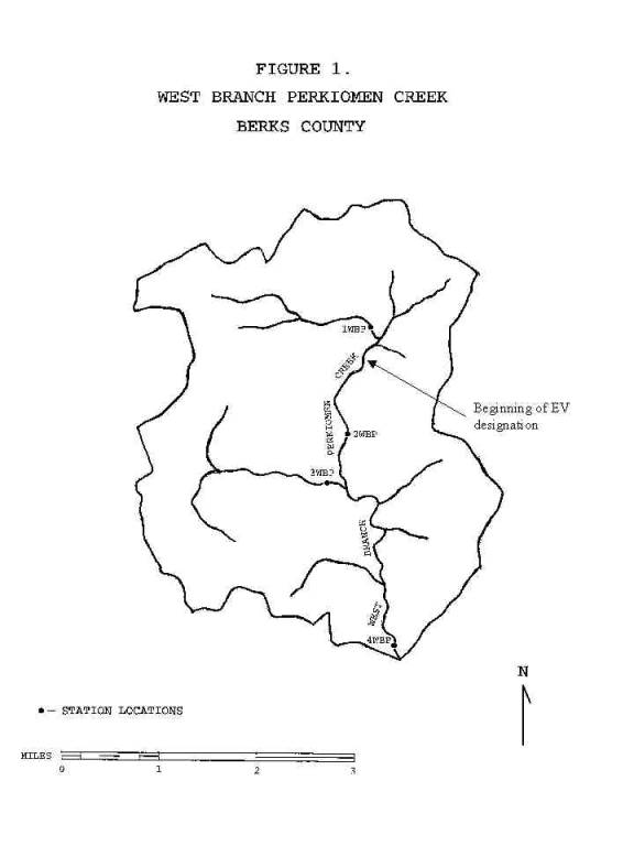 Figure 1 - Map of West Branch Perkiomen Creek
