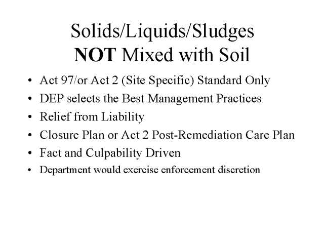 Solids/Liquids/Sludges Mixed in with Soil Without Permit