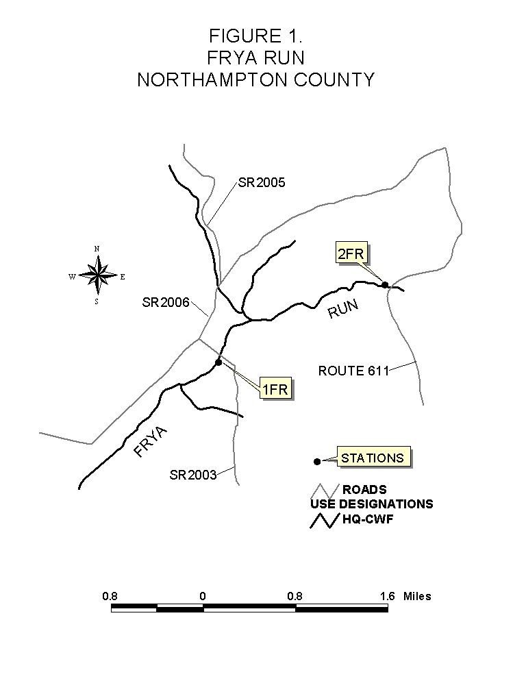 Figure 1 - Map of Frya Run